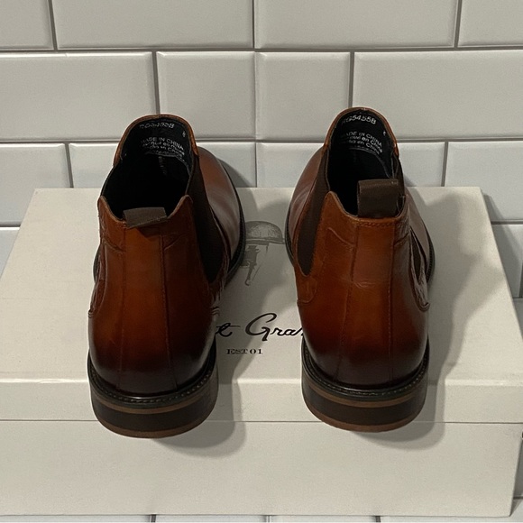 NEW Robert Graham Chelsea Boots Brown Breton Skull Rose Men’s Sz 8 $298
